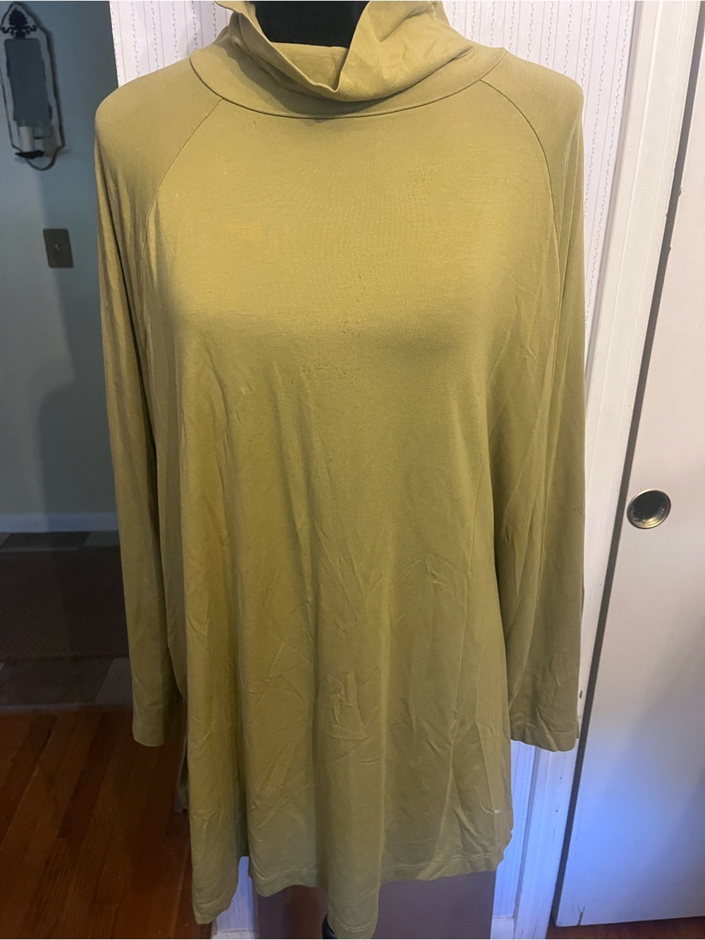 J. Jill Olive Cowl-Neck Long Sleeve Tunic